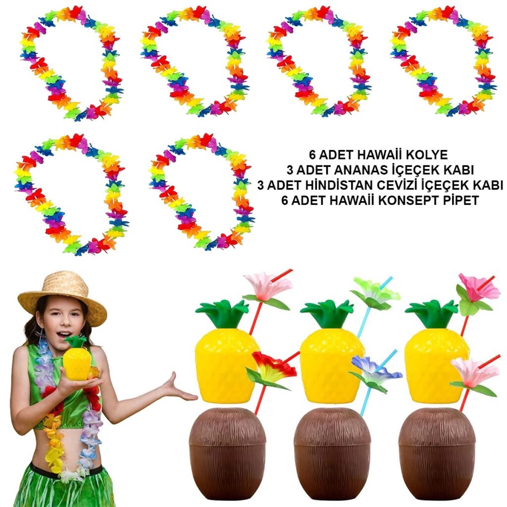 Mey İthalat® Tropikal Hawaii Parti Malzemeleri – Kolye