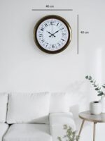 Eskitme Motifli 40 Cm Metal Duvar Saati - Görsel 4