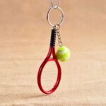 BUFFER® Gerçekçi Tenis Raketi Tasarımlı Şık Anahtarlık Kolye Çanta Süsü Tennis Keychain - Görsel 8