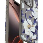 Mey İthalat®  iPhone 14 Pro Max Flower Series Magsafe Kapak - Gri