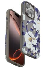Mey İthalat®  iPhone 14 Pro Max Flower Series Magsafe Kapak - Gri
