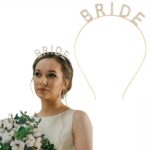 Mey İthalat® Altın Gold Renk Bekarlığa Veda Kristal Taş Bride Tacı İthal 16x10 cm