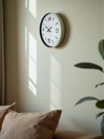 36 Cm Krem Modern Dekoratif Duvar Saati - Görsel 2