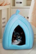 BUFFER® Pet Hut Polar Kedi ve Köpek Yatağı - Mavi - Görsel 4