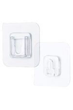 BUFFER® Eşya Sabitleme Askısı 10 Çift Şeffaf Çift Taraflı Yapışkanlı Geçmeli Klips - Görsel 7