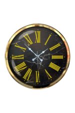 Black Marble Gold 52 Cm Metal Duvar Saati - Görsel 4