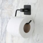 BUFFER® Kendiliğinden Yapışkanlı Siyah Paslanmaz Metal Kapaksız Tuvalet Kağıtlığı Aparatı - Görsel 2