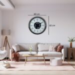 Silver Empire 60 Cm Çarklı Krom Duvar Saati - Görsel 4