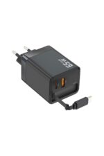 65W Süper Hızlı Şarj Cihazı | Dahili Type-C Kablo | USB-C & USB-A Çıkış | Çoklu Cihaz Desteği - Görsel 3
