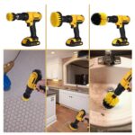 BUFFER® 3lü Matkap Ucu Banyo Küvet Duşakabin Araba Tekerliği Koltuk Yıkama Temizleme Fırçası Seti - Görsel 6