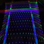 BUFFER® 1x2 Metre Dekoratif File Ağ Perde 192 LED 8 Animasyonlu Farklı Işık Modu RGB Fişli - Görsel 6