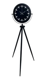 Siyah Lüks Sade Tripod Ayaklı Saat - Görsel 3