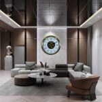Luxury Gold 60 Cm Çarklı Duvar Saati
