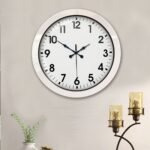 36 cm Beyaz Metal Standart Duvar Saati