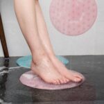 BUFFER® Silikon Fırçalı Banyo Masaj Matı ve  Ayaklar için Topuk Masaj Paspası - Görsel 6