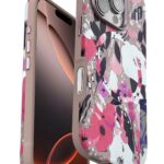 Mey İthalat®  iPhone 16 Pro Flower Series Magsafe Kapak - Pembe