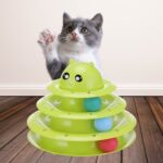 BUFFER® Tower Of Tracks Eğlenceli Üç Katlı Kedi Oyuncağı Seti Kedi Oyunu - Görsel 2