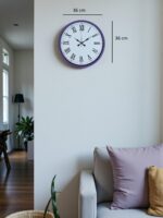 36 Cm Mor Roma Rakamlı Dekoratif Duvar Saati - Görsel 5