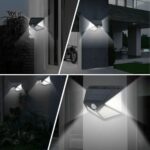 BUFFER® 100 Ledli 3 Farklı Aydınlatma Ayarlı Solar Güneş Enerjili Hareket Sensörlü Bahçe Duvar Lambası - Görsel 5