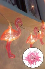 BUFFER® 10lu Pilli Led Flamingo Dekoratif Işık Zinciri Aydınlatma 1,5 Mt - Görsel 8