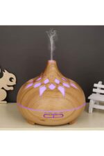 Aroma Difüzör Gece Işığı 7 Led DESENLİ Nemlendirici Kumandalı Buhar Makinesi 550 ml - Görsel 2