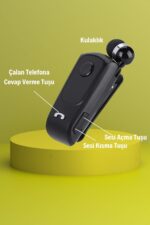 BUFFER® Telefon Bağlantılı Makaralı Kulaklıklı Bluetooth Kulaklık - Görsel 8