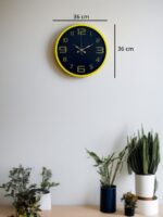 36 Cm Sarı Gold Rakamlı Duvar Saati - Görsel 5