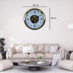 Modern Prestige Gold 60 Cm Çarklı Duvar Saati - Görsel 4