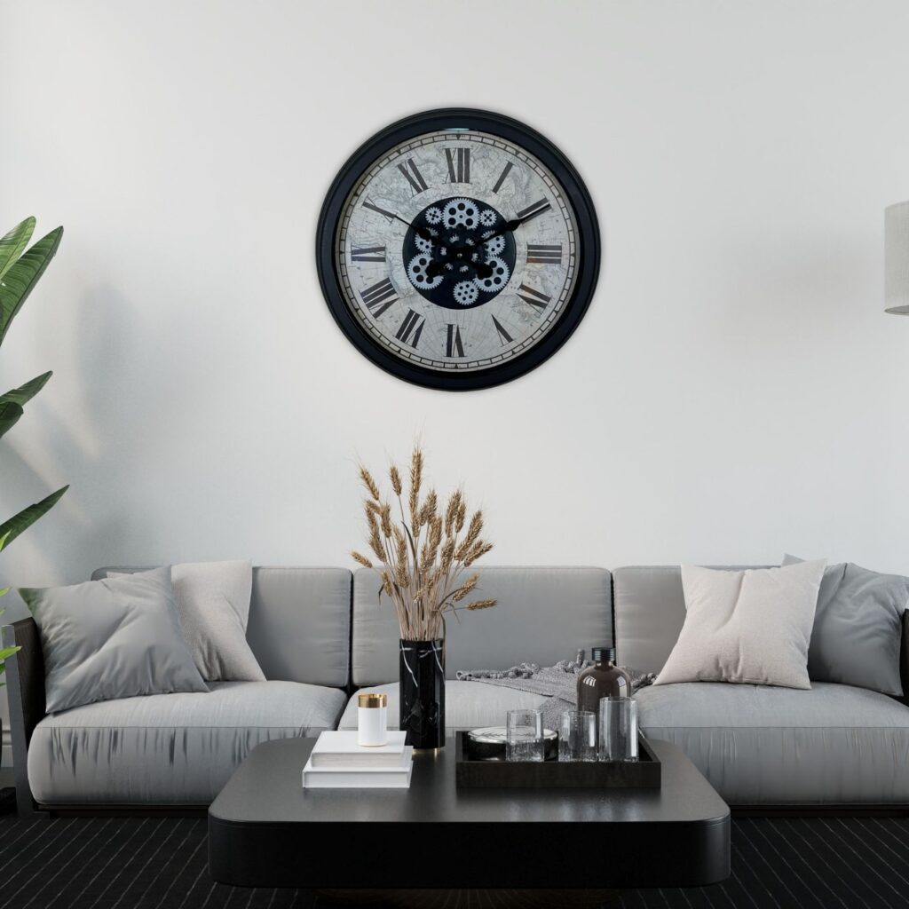 Black Atlas Series 60 Cm Çarklı Duvar Saati