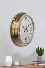Gold Lüks 40 Cm Metal Modern Duvar Saati - Görsel 4