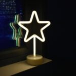 BUFFER® Yıldız Tasarımlı Neon Led Masa Ve Gece Lambası Dekoratif Işık - Görsel 2