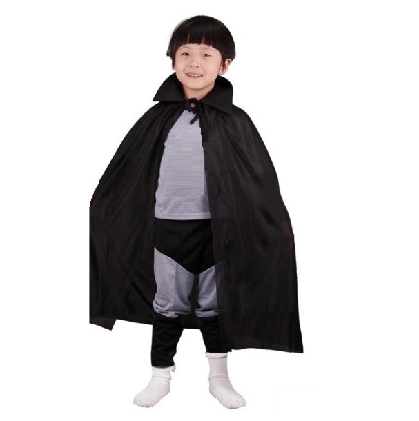 Mey İthalat® Siyah Renk Yakalı Çocuk Pelerin 90 cm