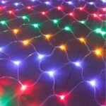 BUFFER® 1x2 Metre Dekoratif File Ağ Perde 192 LED 8 Animasyonlu Farklı Işık Modu RGB Fişli - Görsel 8