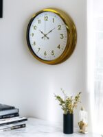 Elegant Gold Frame 40 Cm Metal Duvar Saati - Görsel 3