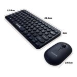 Kablosuz Lacivert Bluetooth Klavye Mouse Seti – Yuvarlak Tuşlu Tasarım, Türkçe Q Dizilim, Taşınabilir, Ev ve Ofis Kullanımına Uygun - Görsel 5