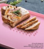 BUFFER® Plastik Kesim Panosu Çift Taraflı Pratik Kesme Tahtası Tırtıklı Yüzey Et Biftek Panosu - Görsel 2
