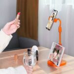 BUFFER® Masa Üstü Tablet ve Telefon Tutucu Plastik Aparat Turuncu Telefon Standı - Görsel 2