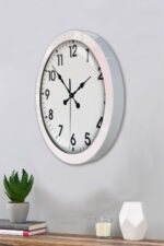 36 cm Beyaz Metal Standart Duvar Saati - Görsel 3