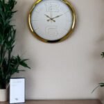 Elegant White Gold 40 Cm Metal Duvar Saati