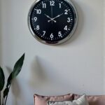 Modern 40 Cm Metal Krom Standart Duvar Saati