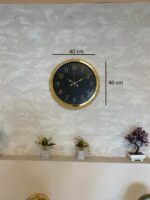 Golden Night Luxury 40 Cm Metal Duvar Saati - Görsel 6