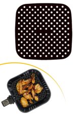 BUFFER® Renkli Isıya Dayanıklı Yıkanılabilir Silikon Fırın Ve Airfryer Kare Pişirme Matı 21,5 Cm - Görsel 8