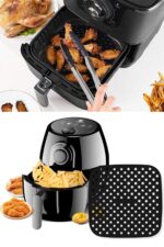 BUFFER® Renkli Isıya Dayanıklı Yıkanılabilir Silikon Fırın Ve Airfryer Kare Pişirme Matı 21,5 Cm - Görsel 3