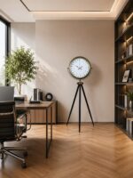 Eskitme 24 Saat Göstergeli Özel Tasarım Tripod Ayaklı Saat
