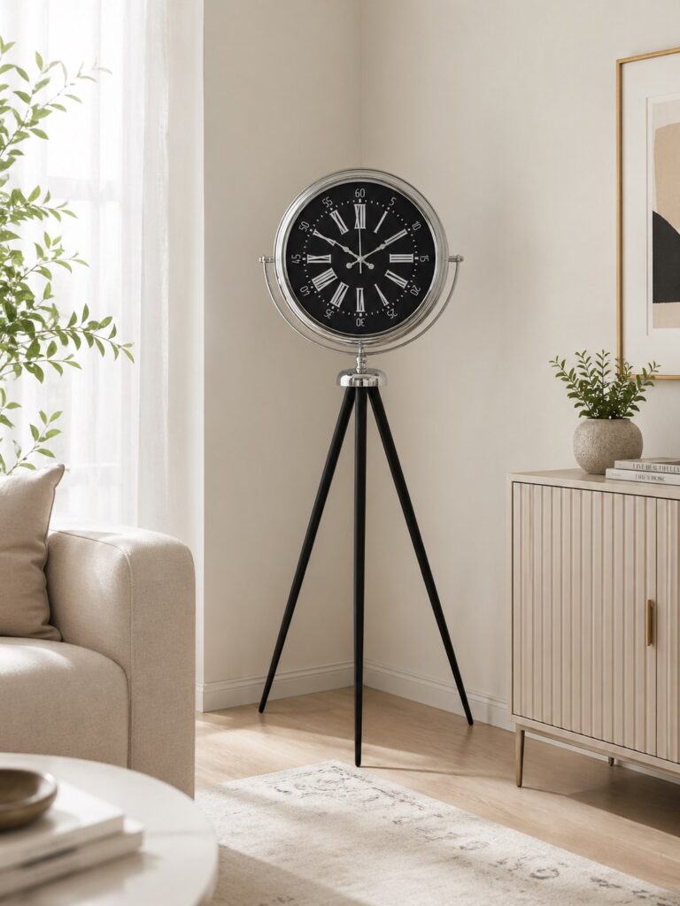 Majestic Krom Tripod Ayaklı Saat