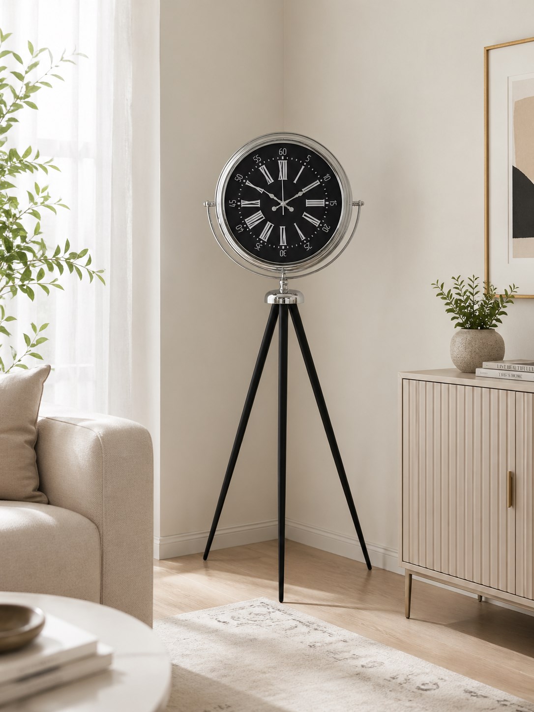 Majestic Krom Tripod Ayaklı Saat Majestic Krom Tripod Ayaklı Saat