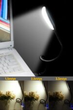 BUFFER® USB Girişli 14 Ledli 3 Kademeli Dokunmatik Masa/Kitap Okuma Lambası Ledi Siyah - Görsel 8