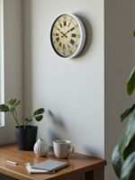 36 Cm Beyaz Retro Dekoratif Duvar Saati - Görsel 3