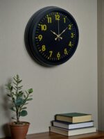 Siyah Standart 40 Cm Metal Dekoratif Duvar Saati - Görsel 2