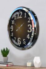 Krom Işıltılı Zaman 52 Cm Metal Duvar Saati - Görsel 2